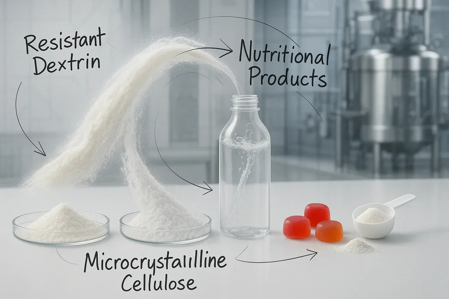 Qualifier la MCC chinoise et la dextrine résistante sans risque de reformulation