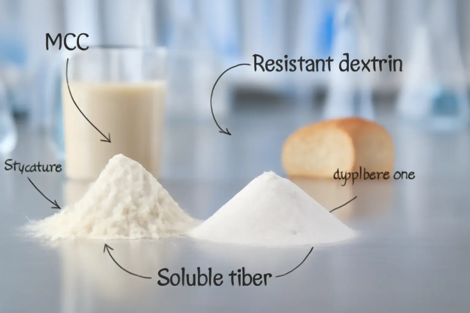 Scaling High Fiber Foods With Microcrystalline Cellulose and Resistant Dextrin