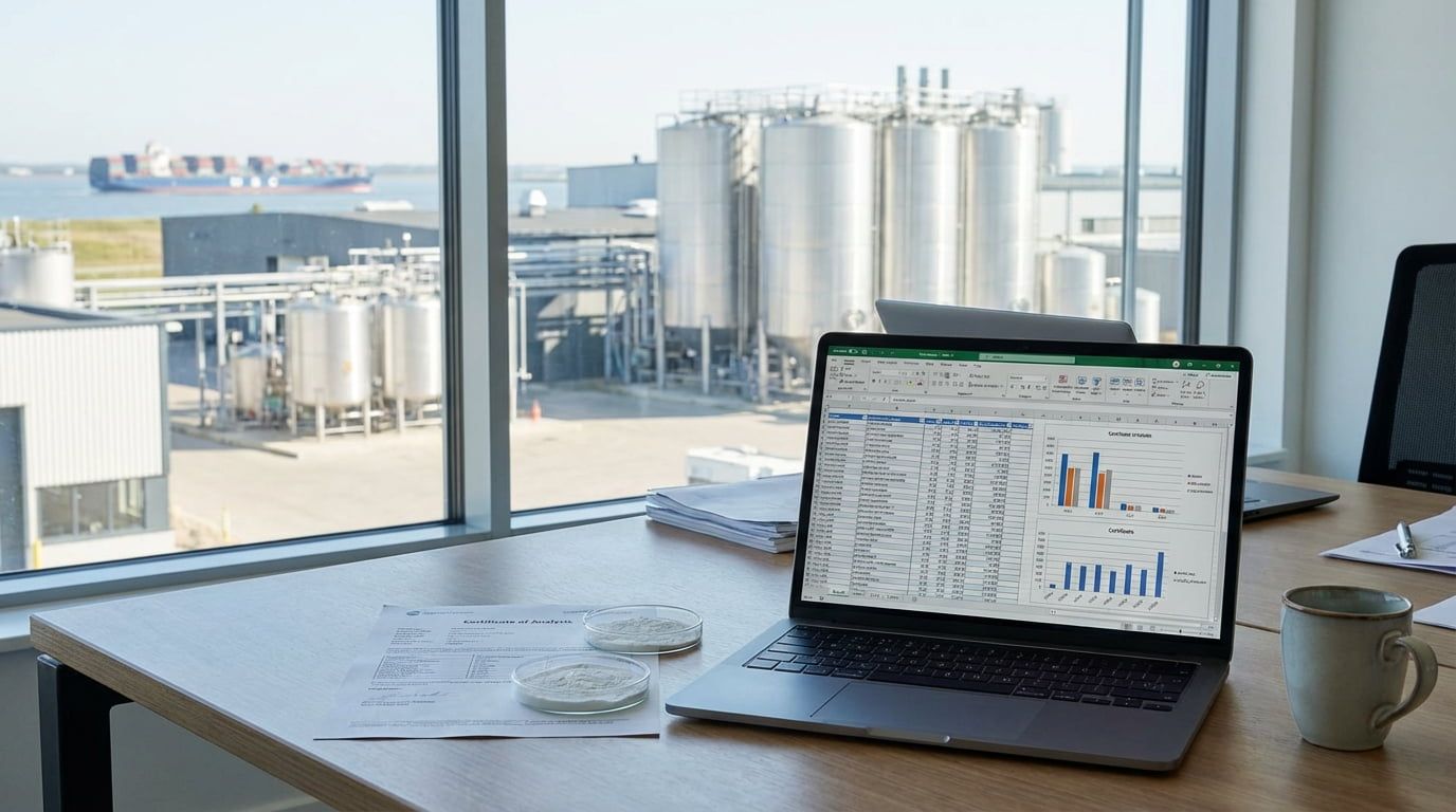 Calculateur de coûts cachés : un modèle de coût total de possession (CTP) à l’horizon 2026 pour l’approvisionnement en dextrine résistante et en MCC auprès de la Chine