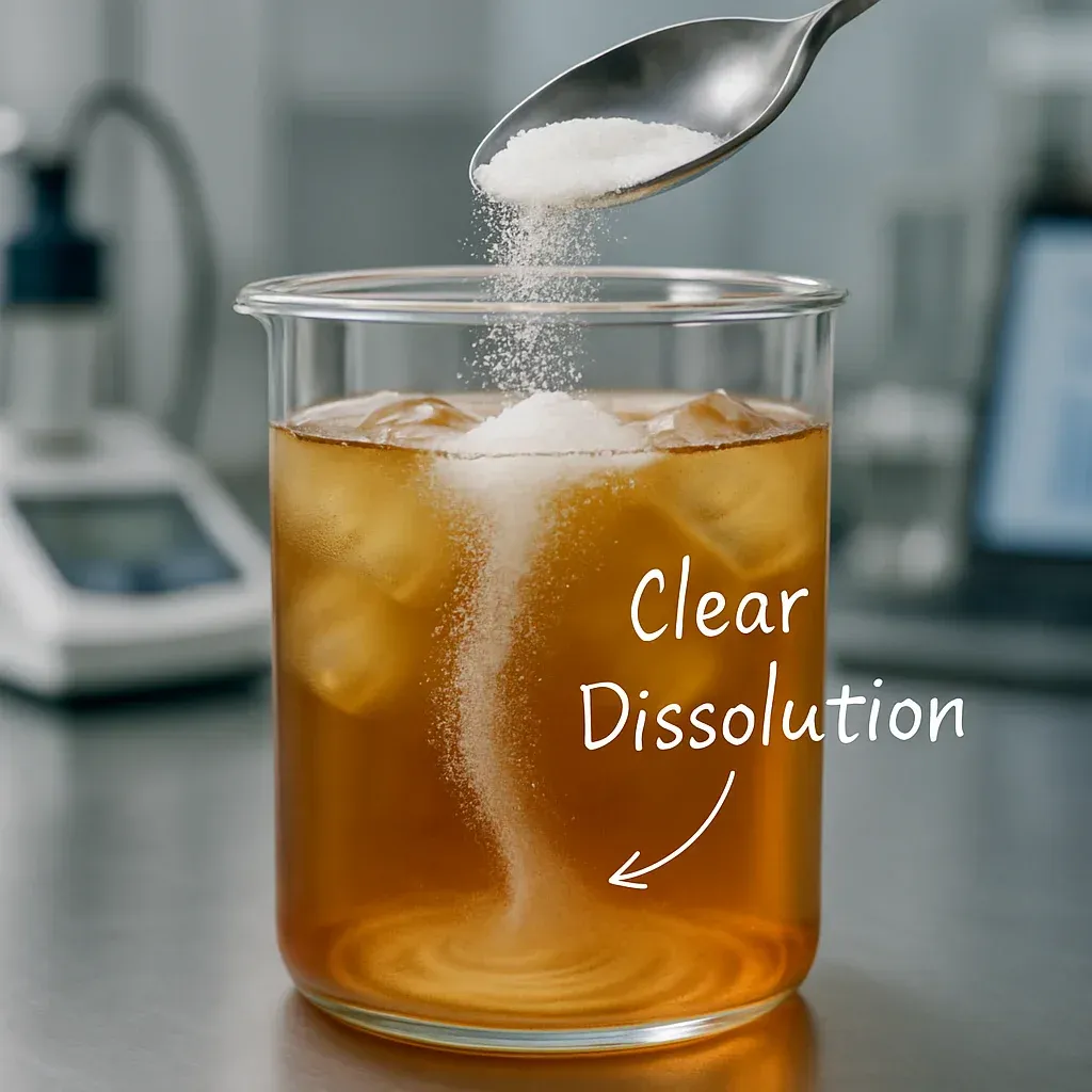 Resistant dextrin powder dissolving clearly in beverage