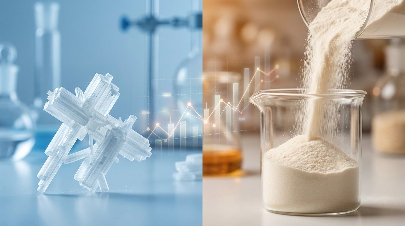 A conceptual image representing the total cost of ownership analysis for procuring MCC and resistant dextrin from China.