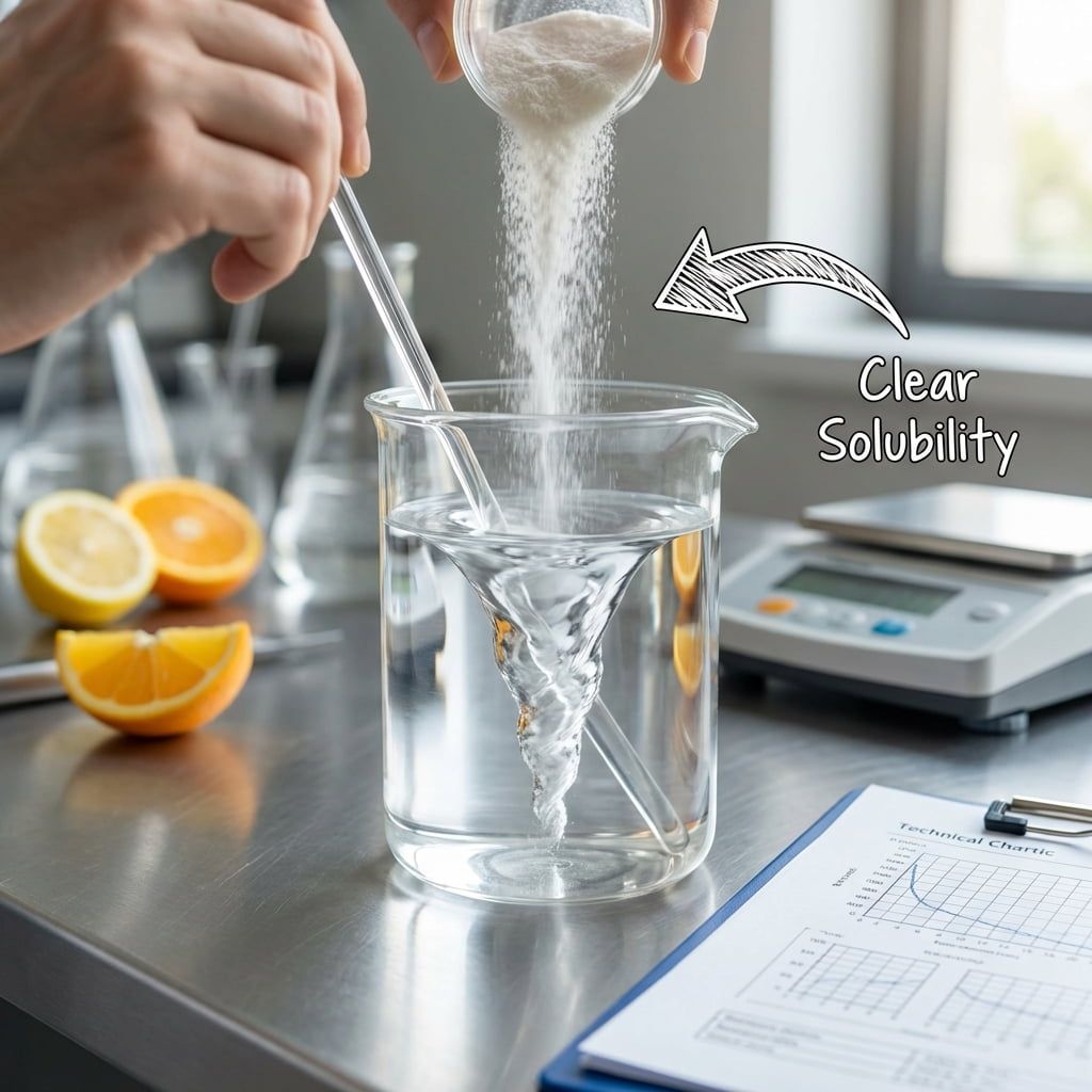 Resistant dextrin powder dissolving clearly in liquid demonstrating high solubility