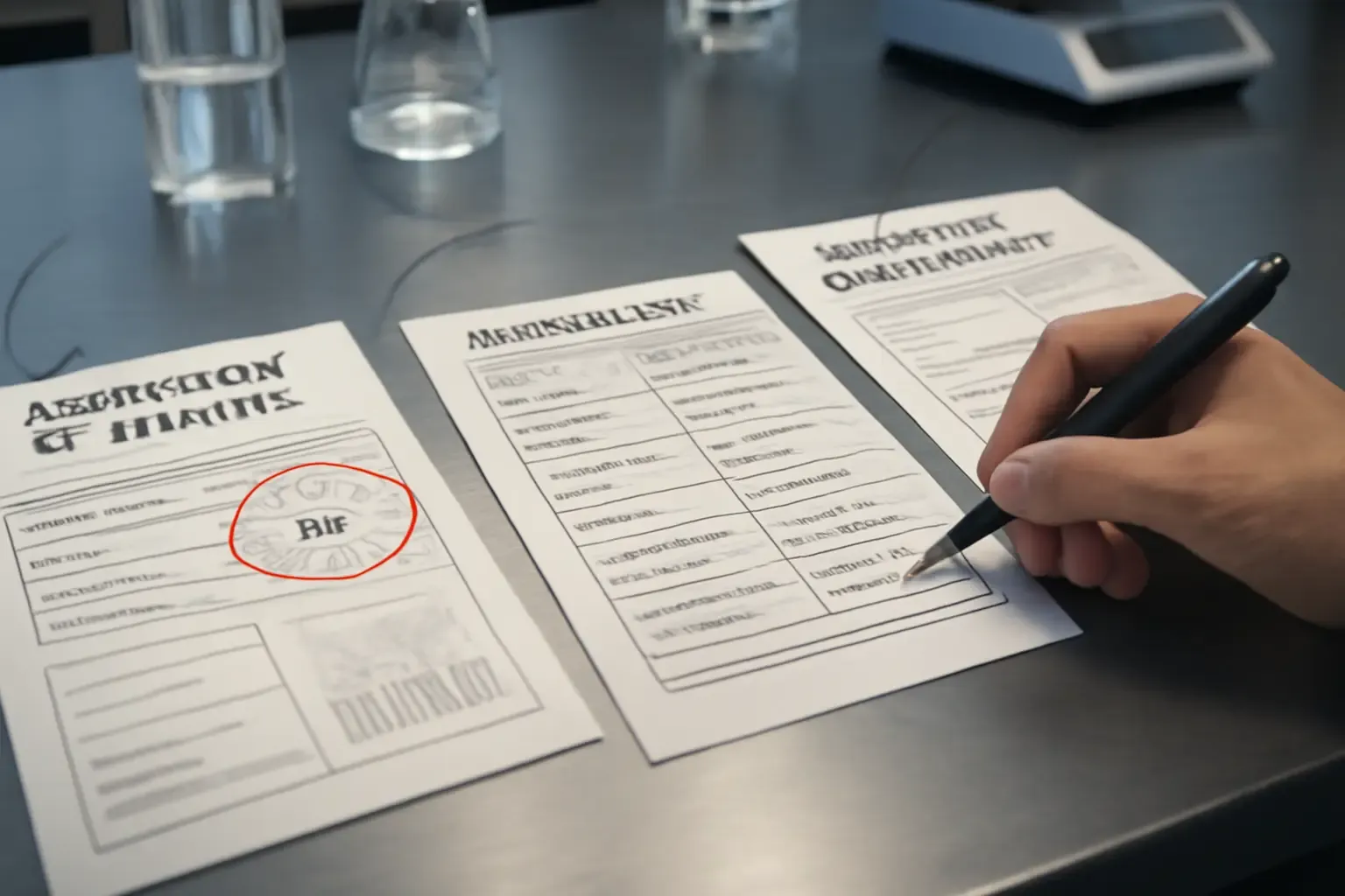 Auditing supplier documentation including COA and GMP checklists