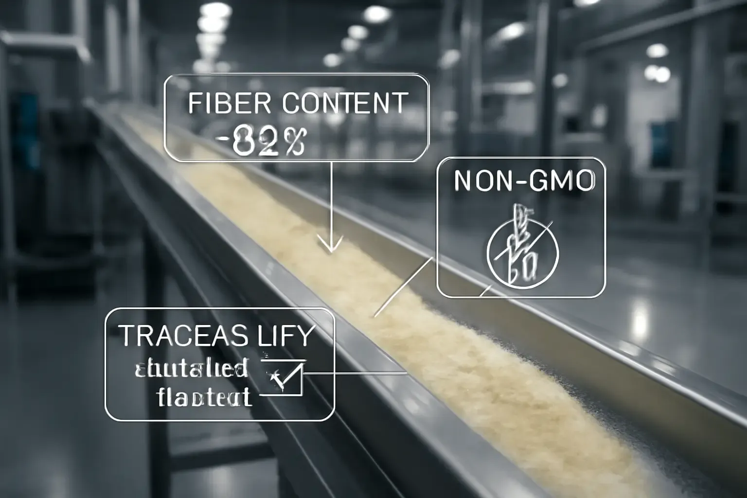Automated production line for soluble corn fiber with quality control data